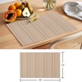 thumbnail image 6 of Beige Tan Placemats Set of 4 Farmhouse Striped Modern Artwork Place Mats Indoor Wipeable Table Mats Washable Cloth Dining Table Placemats for Kitchen Holiday Party Home Decor 13x19 Inch, 6 of 9