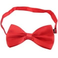 thumbnail image 4 of Men's Formal Solid Color Tuxedo Classic Red Bowtie Wedding Party Satin Bow Tie ,red,, 4 of 8