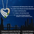 thumbnail image 2 of Gem Stone King 925 Silver and 10K Yellow Gold Green Tourmaline and White Lab Grown Diamond Heart Pendant for Women | 0.87 Cttw | Gemstone October Birthstone | With 18 inch Chain, 2 of 6