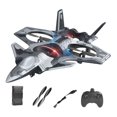 thumbnail image 4 of Avión de juguete con control remoto, modelo de avión de juguete, regalo para niños de fácil control, regalo de cumpleaños con giros en 3D, avión RC gris, 4 of 8