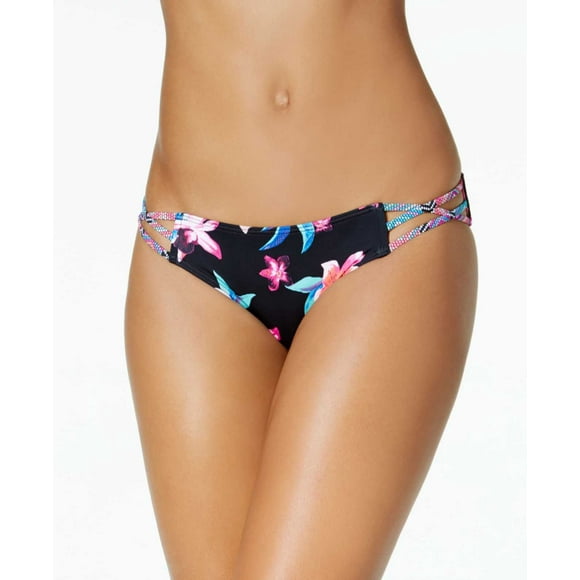 Sundazed Women’s Stunner Strappy Hipster Bottoms Women’s Swimsuit, Black, Medium