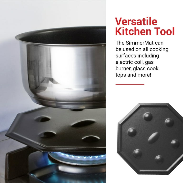 SimmerMat Heat Diffuser Plate, 3-Pack | Flame Tamer For Gas & Electric Stoves, Dishwasher Safe