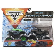 Monster Jam, Official Alien Invasion vs. Soldier Fortune Black Ops Color-Changing Die-Cast Monster Trucks, 1:64 Scale