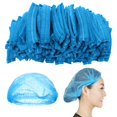 thumbnail image 1 of 100pcs Disposable Hair Cap Reusable Shower Cap Hat Cap Clear Plastic, 1 of 7