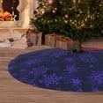 thumbnail image 6 of Lsque purple flower Snowflake Print Christmas Tree Skirt, Tree Skirt with Ties or Velcro, Perfect for Holiday Decorations, Halloween, and New Year-48", 6 of 7