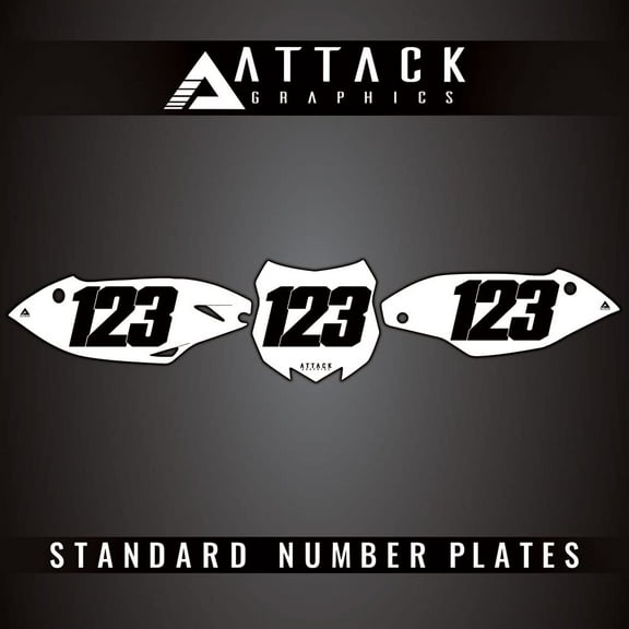 Attack Graphics Number Plate Backgrounds for Kawasaki KX250F 2015