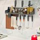 thumbnail image 3 of Organizador de almacenamiento de cocina de montaje en pared, estante de especias, ahorro de espacio, almacenamiento de condimentos en tarros sin 40cm 3 Ranuras 6 Ganchos Macarena Estante de condimentos, 3 of 7