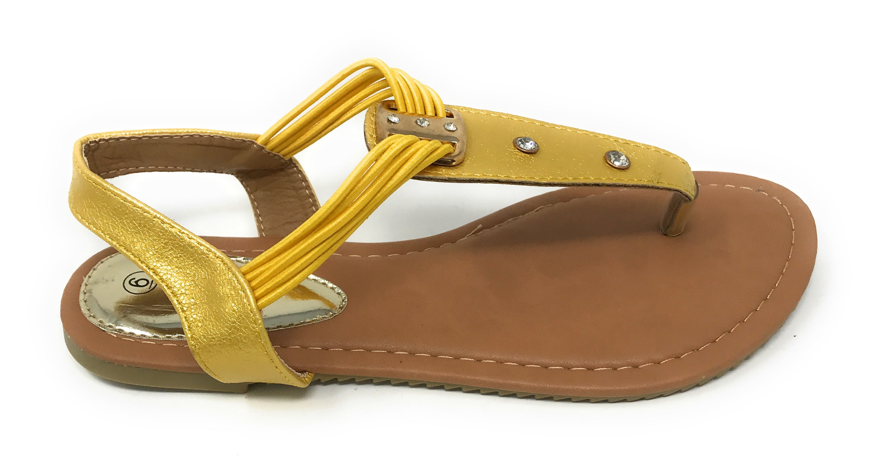 Victoria K Women's Rhinestone Elastic Straps Sandals
