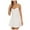 White, variant on Mikilon Women's Party Sequin Dress Solid Color Suspender Dress Round Neck Short Dress