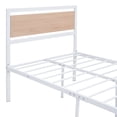thumbnail image 6 of White Iron Platform Bed Frame Twin Size with Vintage Headboard and Footboard, Metal Twin Bed Frame Mattress Foundation with Strong Slat Support, 6 of 8