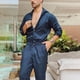 thumbnail image 4 of Mono con solapa, bolsillo y hebilla para hombre, moda primavera-otoño - Color liso, informal, duradero, 4 of 8