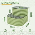 thumbnail image 3 of EAGLE PEAK 2-Tier Raised Garden Bed Planters, Coated Metal Raised Bed for Vegetables, Flowers and Herbs, Assembly Modular - 33in Overall Height, 41'' L x 43'' W, Olive Green, 3 of 10