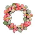 thumbnail image 2 of karymi Multicolor Plastic Easter Egg Wreath 13.77x13.77x2.36in Artificial Ring Door Hanging Wall Decor Party Scene Home Spring Celebration Gifts for Men Holiday Gifts, 2 of 6