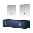 thumbnail image 3 of Navy Blue Double Bath Vanity 72 In. W X 22 D With 30 Led Mirrors - Two Expansive Cabinet Areas, 2 Drawers & Open Shelf, Fully Assembled Roomy Cabinets, Shelf For Sufficient Storage,, 3 of 4