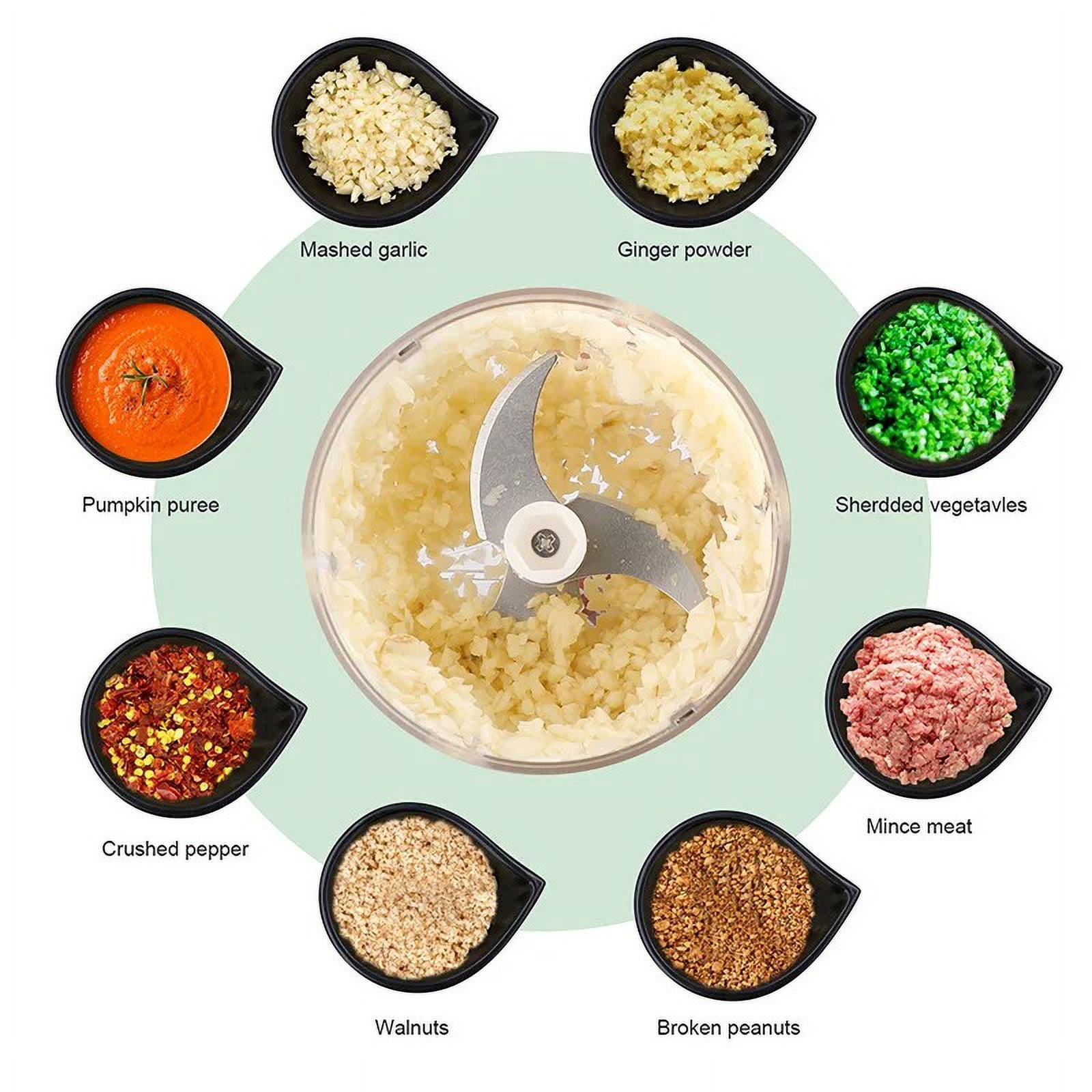 Mini Wireless Electric Garlic Chopper – USB Rechargeable Portable Food Processor for Garlic, Ginger, Chili & Vegetables – 250ml Capacity Mini Mincer & Grinder for Home & Travel Kitchen