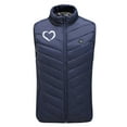 thumbnail image 4 of REORIAFEE Heat Vest Jacket Unisex with 9 Heating Zones Electric Heated Coat without Power Bank Lightweight Skiing Casual Hiking Vest Navy XL, 4 of 5