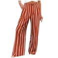 thumbnail image 1 of 2DXuixsh Pantalons de Travail Femmes Bouton Été Décontracté Plage Pantalons Taille Haute Jambes Larges avec Poche Joggers Rouges Taille g, 1 of 9