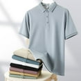 thumbnail image 2 of Men's Mulberry Silk and Pearl Cotton Polo Shirt- Breathable and Comfortable, 2 of 14