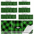 thumbnail image 3 of Kitchen Valances for Window, St. Patrick's Day Green and Black Plaid Light Filtering Rod Pocket Valance Curtain, Buffalo Checker Short Curtains Window Topper for Bedroom Bathroom Living Room 54x18in, 3 of 9