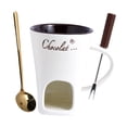 thumbnail image 3 of Taza de fondue de chocolate personal, juego de tazas para derretir chocolate, utensilios de cocina, vela de té calentada Blanco, 3 of 9
