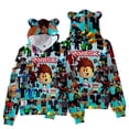 thumbnail image 4 of Roblox-Sudadera fina con capucha para niños y niñas, ropa informal de manga larga con patrón de dibujos animados de juego de Anime, regalo de Navidad para estudiantes, otoño, 4 of 5