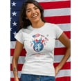 thumbnail image 2 of July 4Th Independence Day Shaped T-Shirt Women -Image by Shutterstock, Female x-Large, 2 of 4