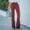 *Red, variant on TXGREN pants for women trendy women's pants Spring And Summer Women's Solid Color High Waist Slim Slim Bell Bottoms Corduroy Elastic Waist Casual Pants pants for women work casual Brown+L