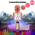 thumbnail image 4 of Wireless Karaoke Microphone, Portable Bluetooth Microphone Karaoke Player with LED Lights for Party Singing Kids Gift Idea, 4 of 4