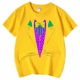 thumbnail image 4 of Mardi Gras Shirt Kids Boy Girls T-Shirt Short Sleeve Casual Round Neck Shirt Funny Graphic Tees Tops Carnival Party Shirts Summer Clothes Yellow 5-6 Years, 4 of 5