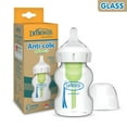 thumbnail image 2 of Dr. Brown's Natural Flow Anti-Colic Options+ Wide-Neck Glass Baby Bottle mL, with Level 1 Slow Flow Nipple, 0m+, 2 of 7