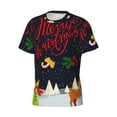 thumbnail image 3 of Rocae Merry Christmas Elk for Men's Moisture-Wicking Crew Tee - T-Shirt for Sports, Outdoor Activities, and Casual WearLarge, 3 of 9