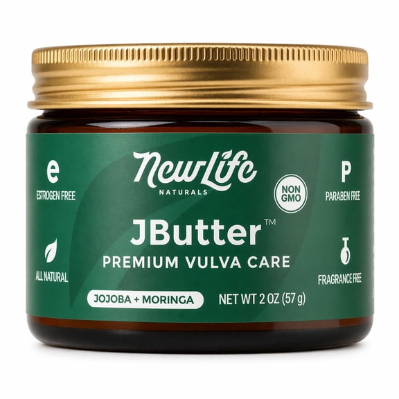 NewLife Naturals JButter Vulva Balm – All Natural External Vaginal Area Moisturizer and Hydration Support – 2oz