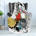 thumbnail image 4 of Indie Soft Flannel Fleece Throw Blanket, Animal and Food Themed Composition Crazy Doodle Panda Bird Cat Watermelon, Cozy Plush for Indoor and Outdoor Use, 70" x 90", Multicolor, by Ambesonne, 4 of 5