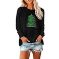 thumbnail image 1 of Birdeem Women's Round- Neck Christmas Printing Recreational Long Sleeve Tops, 1 of 1
