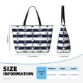 thumbnail image 3 of Goofa Anchors Print Beach Bags Waterproof Beach Tote Bag Zipper Sandproof Swim Pool Bag Large Tote Beach Vacation Travel, 3 of 6