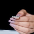thumbnail image 4 of Rosec Jewels Lab Created Diamond Stackable Ring - EF-VS Grade - Pave Diamond Eternity Stacking Band - Valentines Gift, 10K White Gold, US 6.00, 4 of 8