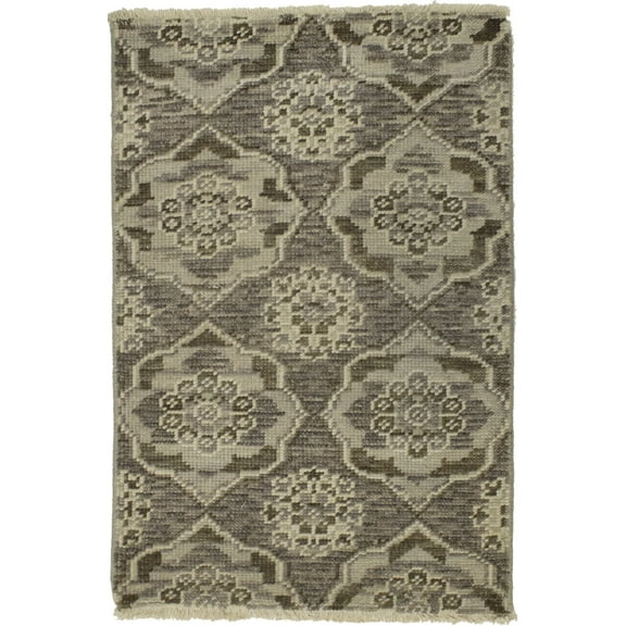 Brown Floral Modern 2X3 Transitional Oriental Rug