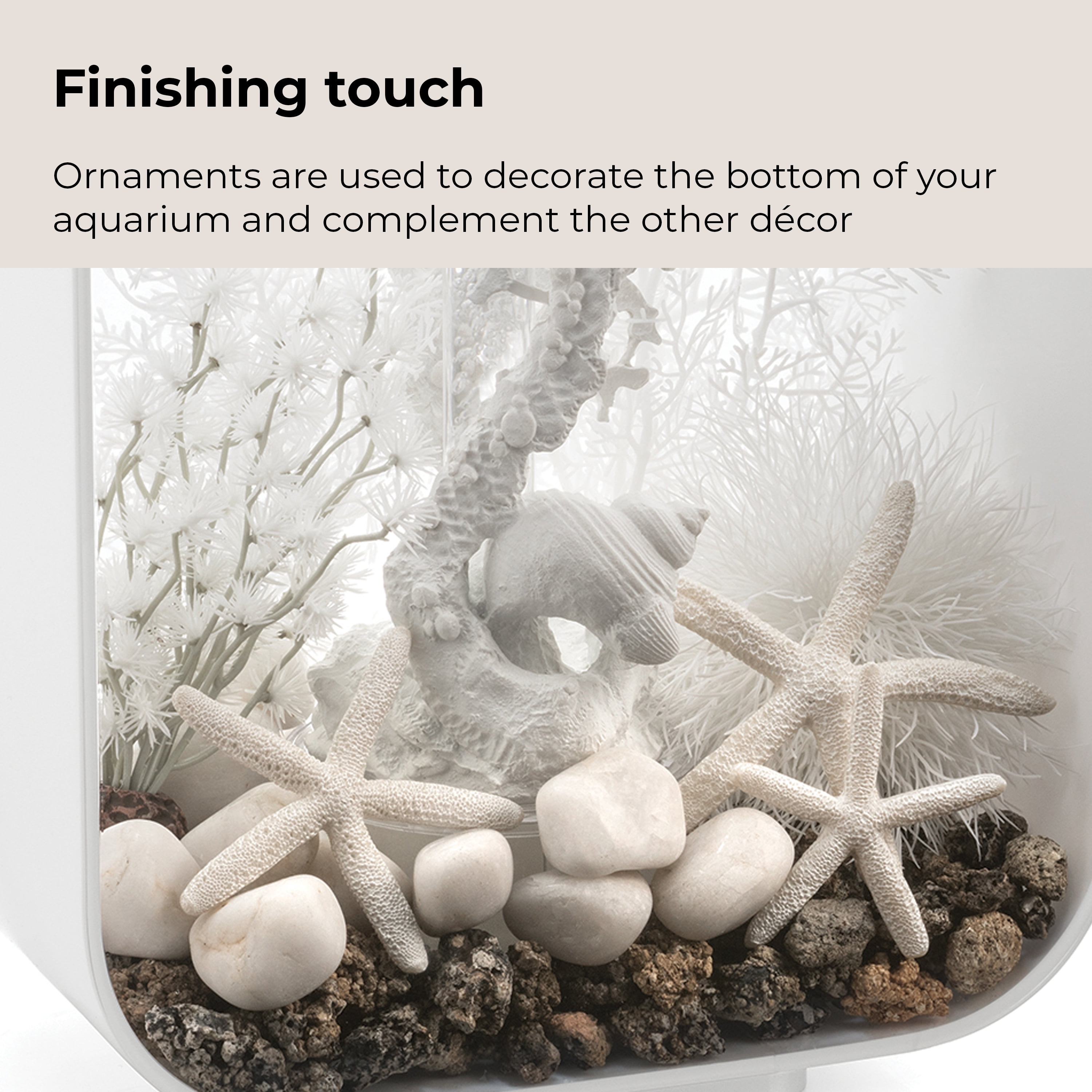biOrb Winter Dream Aquarium Décor Set, White