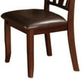 thumbnail image 4 of Set of 2 Transitional Espresso Solid Wood Side Chairs with Padded Leatherette Seat for Dining Room, 19"W x 20"D x 39"H, 4 of 8
