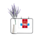 thumbnail image 1 of La simetría   en   todos   cosas Tarjeta de jarrón de lavanda artificial, 1 of 3
