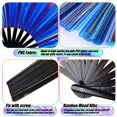 thumbnail image 3 of Abanicos de seda plegables a mano Maitys Tai Ji azul oscuro (2 paquetes), 3 of 7