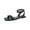 Black Smooth, variant on Womens Quebecc Faux Leather Open Toe Ankle Strap
