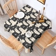 thumbnail image 2 of Black Halloween Ghosts with Boo Square Tablecloth,Waterproof Square Table Cover,Wipeable Spillproof Washable Table Cover for Home Kitchen Party Decor 42"X42"(107x107cm), 2 of 6
