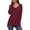 Wine Red, variant on V Neck Sweaters for Women Lightweight Knit Pullover Sweater,US Size S-2XL In Wine Red
