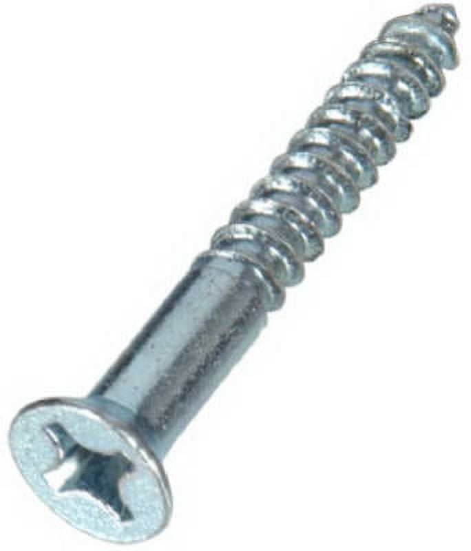 Hillman Flat Wood Screw No. 6 x 1/2 in. L Zinc Steel 30 pk