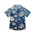 thumbnail image 6 of Binienty Shell Girls Beach Shirts Soft Girls Cuban Collar Dress Shirt Breathable Trendy Button Up Blouse Comfortable Youth Tropical Outfits, 6 of 7