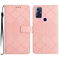 thumbnail image 2 of For Motorola Moto G Play 2023 Wallet Case with RFID Blocking Card Slots Holder Premium PU Leather Magnetic Kickstand Shockproof Wrist Strap Removable Flip Protective Cover, Pink, 2 of 9