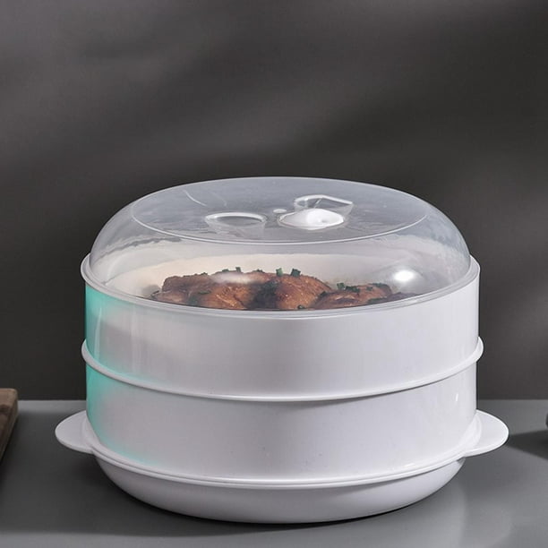 Vaporera Redonda para Microondas Perfecl Grado Alimenticio Doble Capa