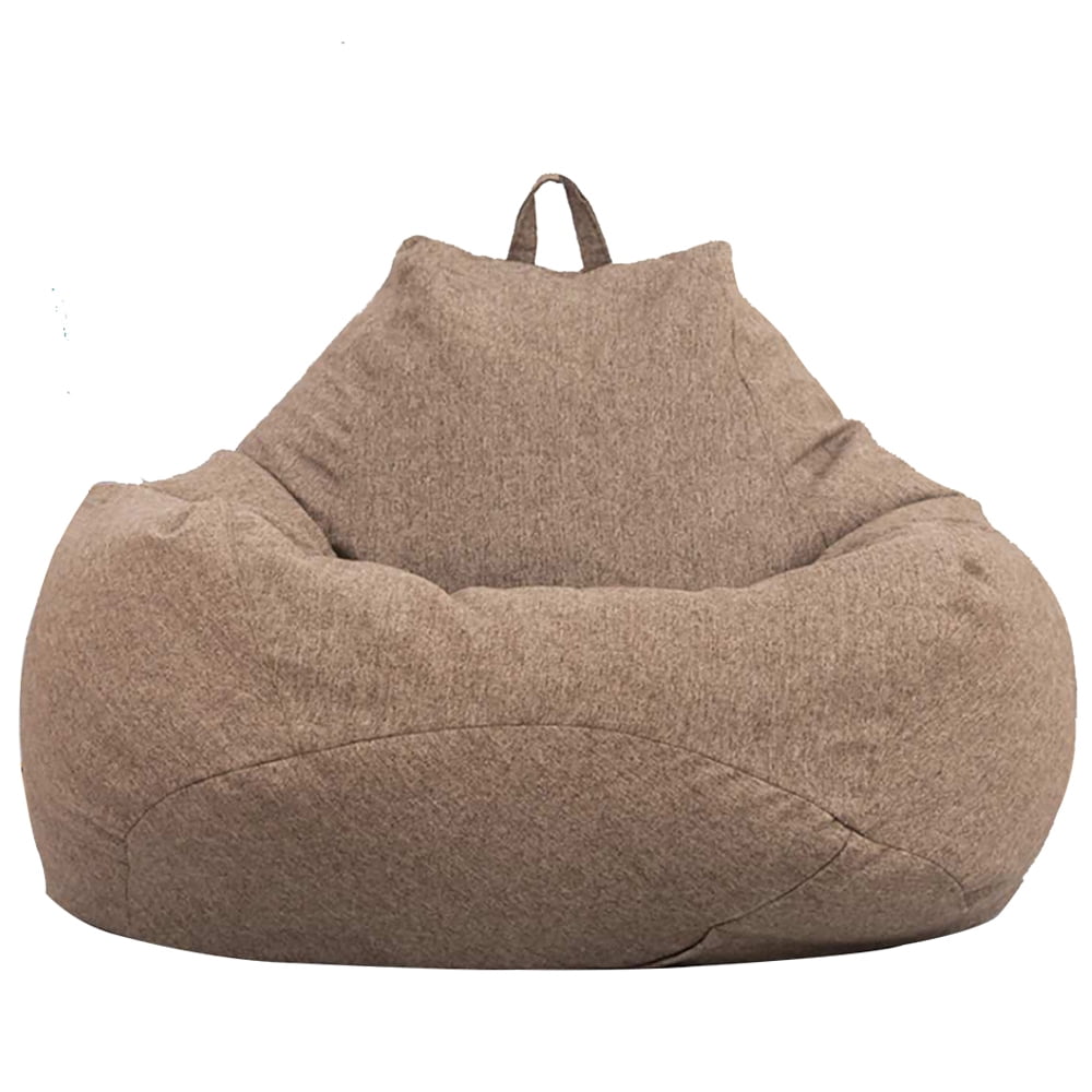 ODOMY Bean Bag Sofa Chairs Cover Classic Lazy Lounger Bean Bag Storage