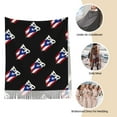 thumbnail image 6 of Pashmina Scarf Puerto-Rico-Pr Flag Boricua Soft Lightweight Wrap & Shawl for Dresses, Weddings, Travel, All Seasons, 6 of 7
